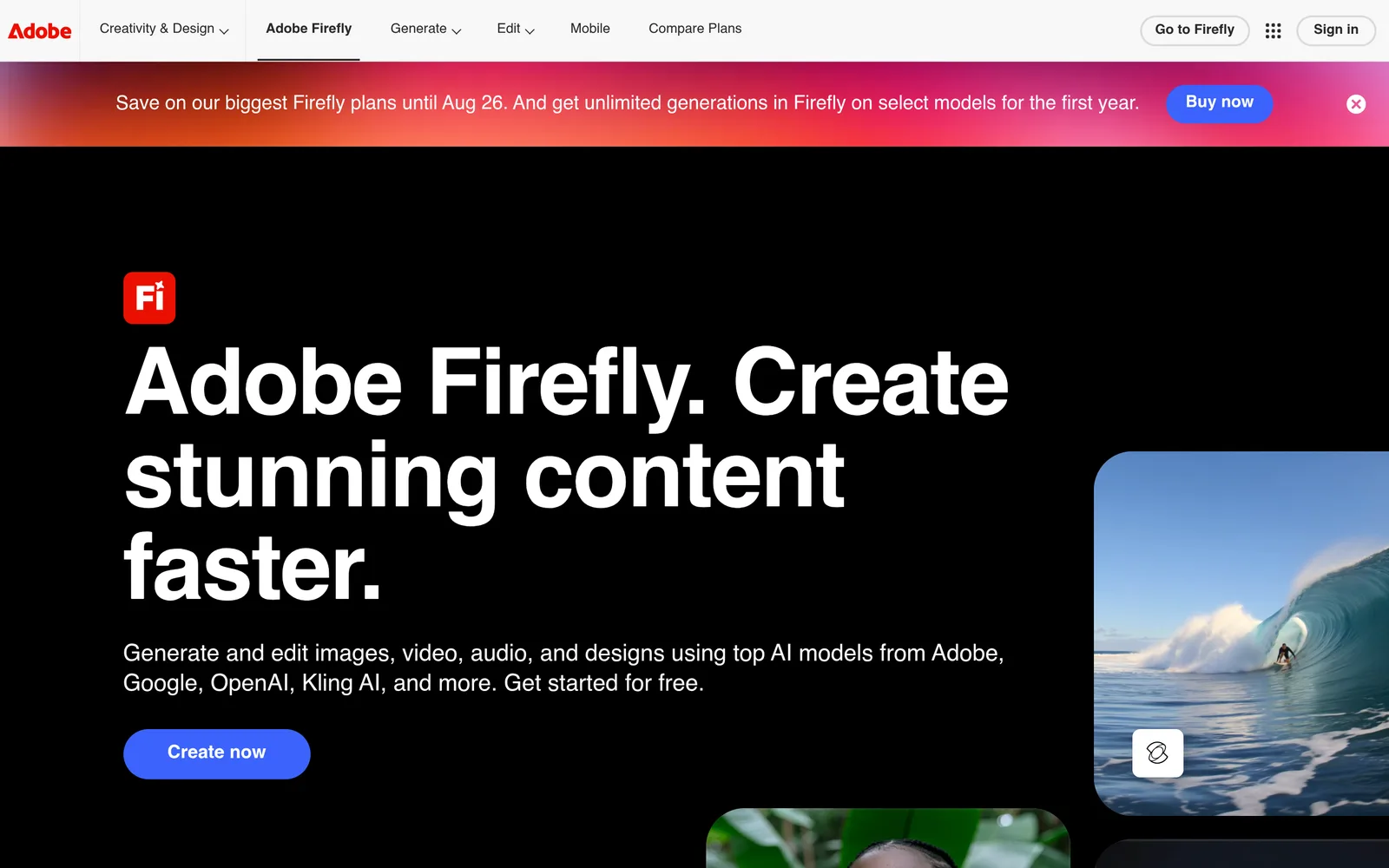 Capture d'écran de Adobe Firefly